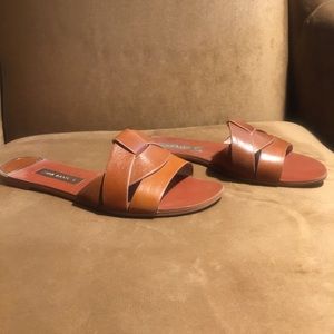 Zara Leather Slides